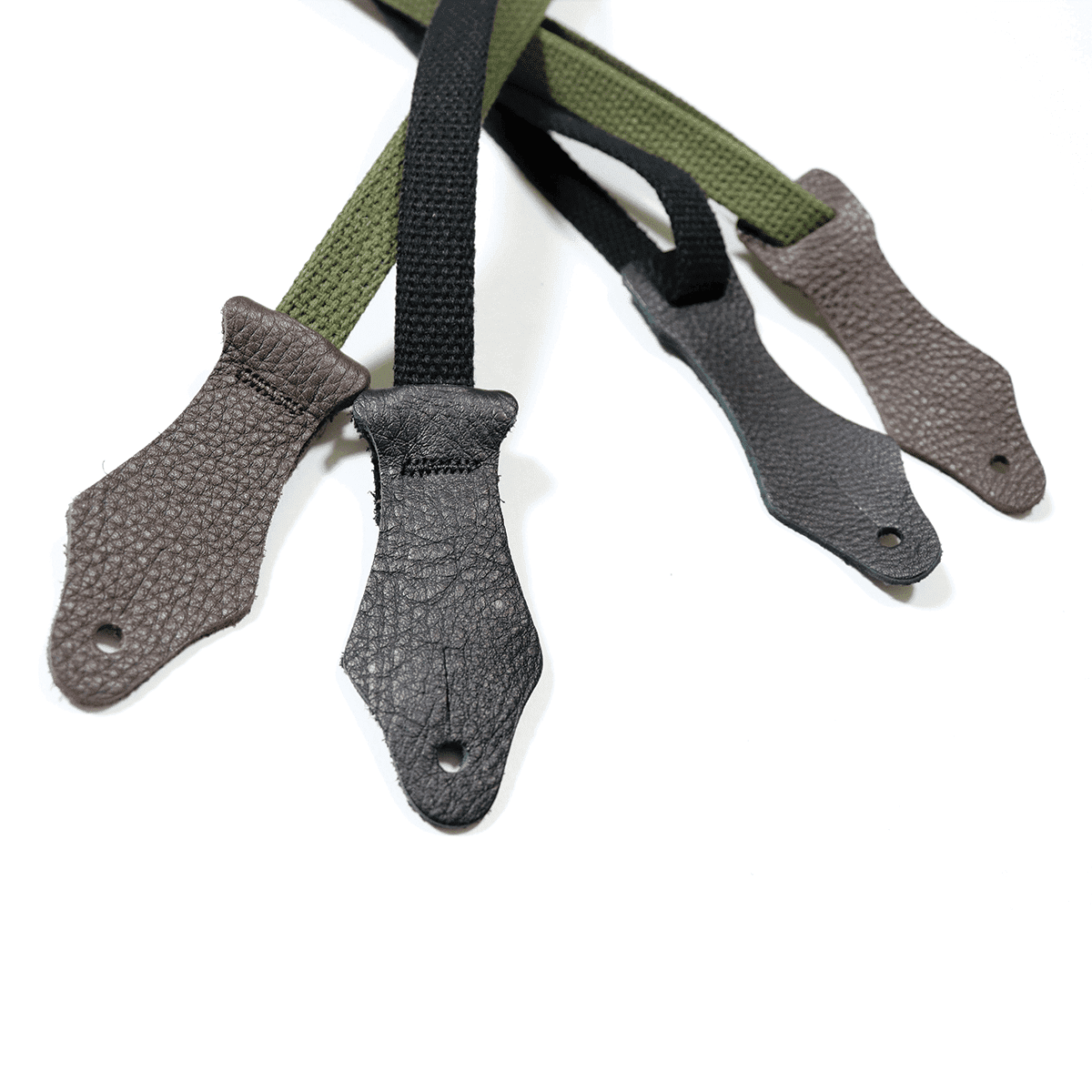 Franklin 5/8" Black Cotton Ukulele Strap with Black Glove Leather End UK2-BK Franklin Straps