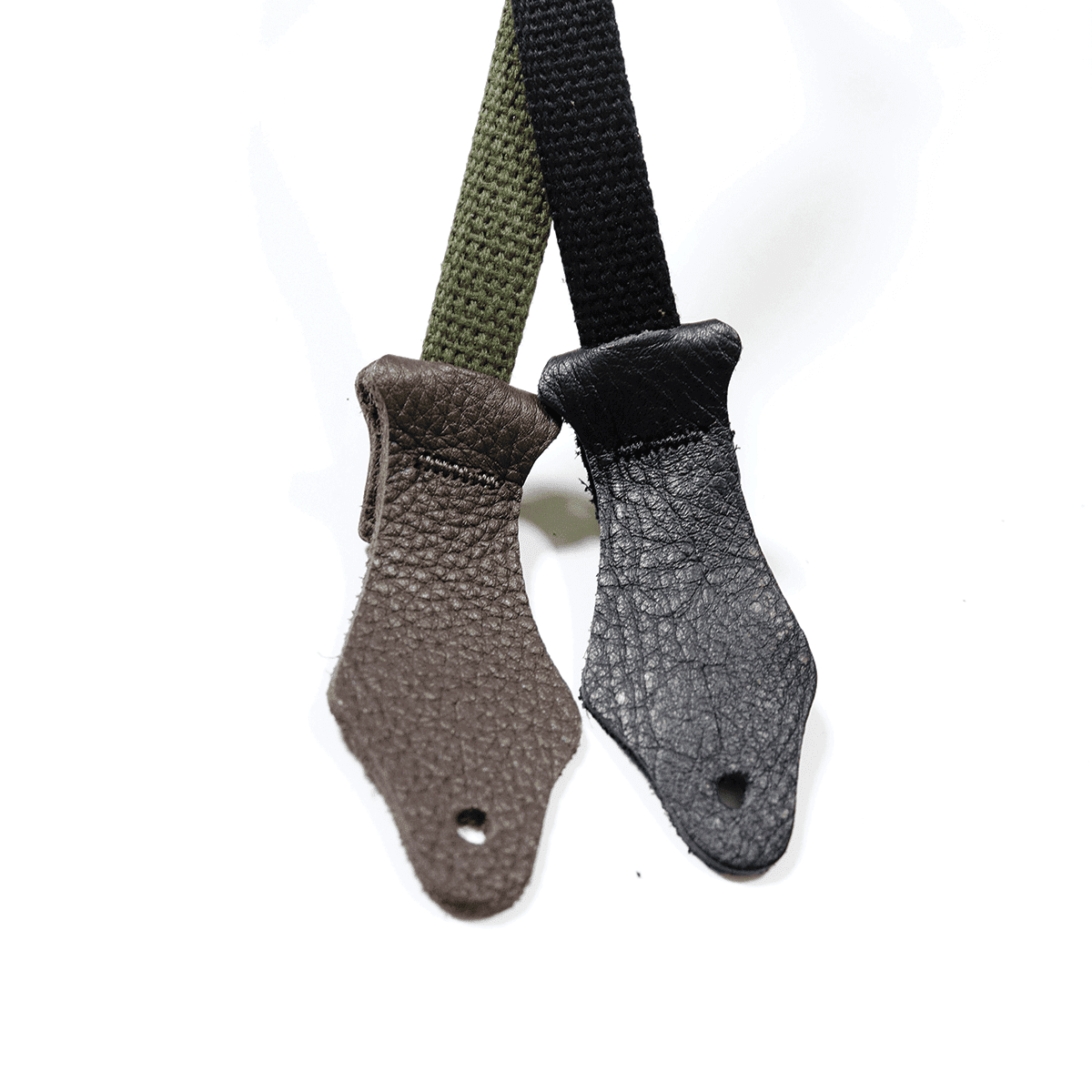 Franklin 5/8" Black Cotton Ukulele Strap with Black Glove Leather End UK2-BK Franklin Straps