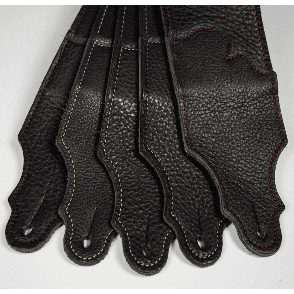 Franklin Original 2.5" Black Glove Leather with Red Stitching