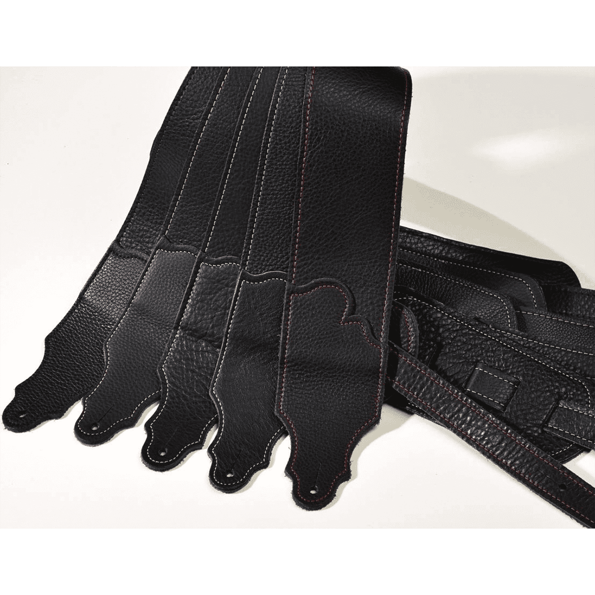 Franklin Original 2.5" Black Glove Leather with Red Stitching