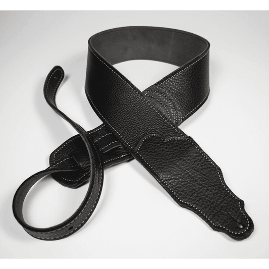 Franklin Original 2.5" Black Glove Leather with Silver Stitching Franklin Straps