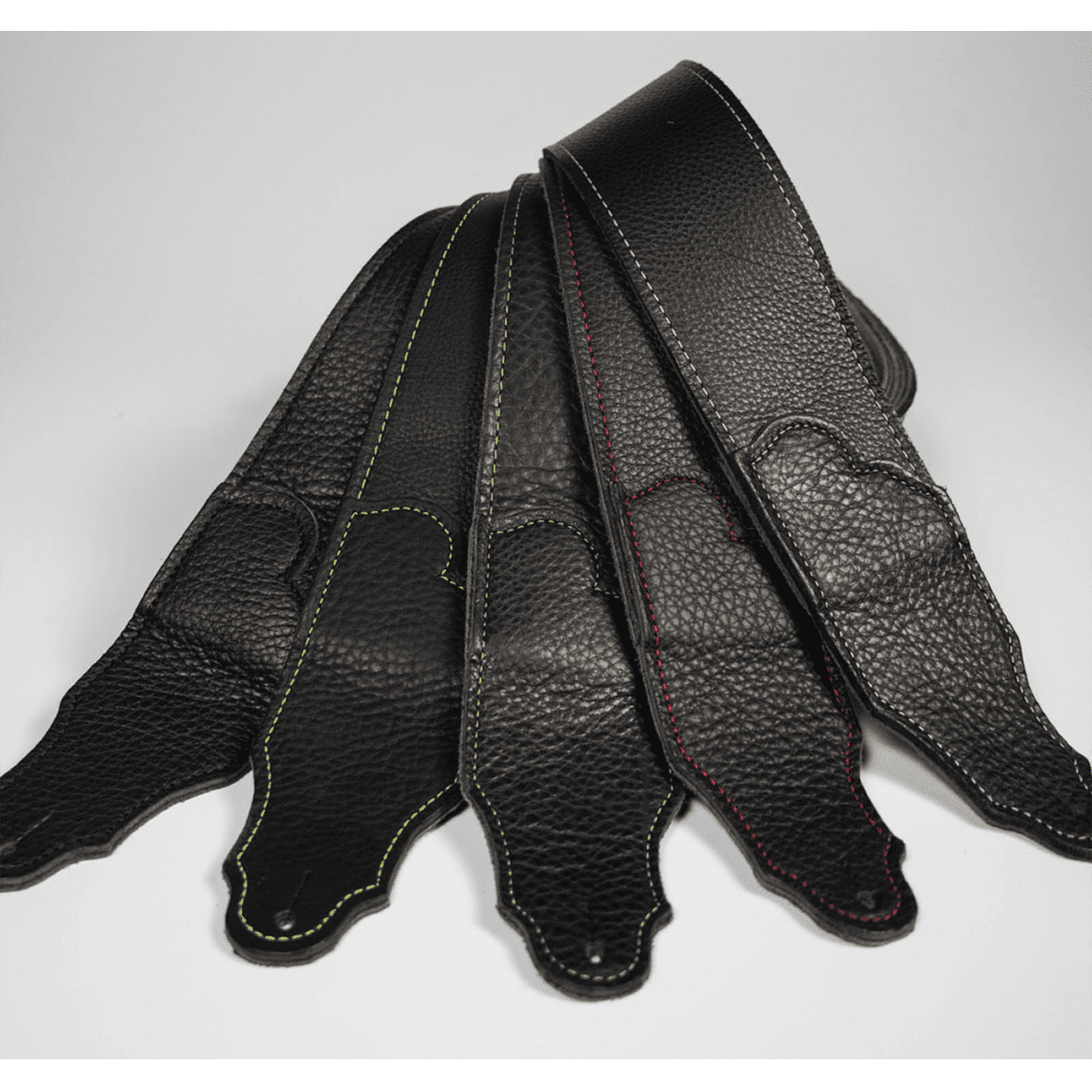 Franklin Original 2.5" Black Glove Leather with Silver Stitching Franklin Straps