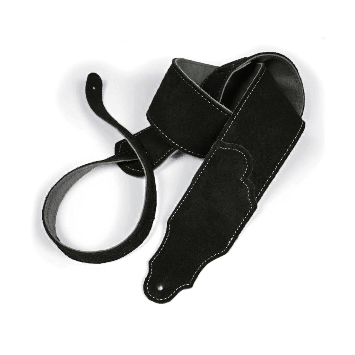 Franklin Original 2.5" Black Suede with Silver Stitching Franklin Straps