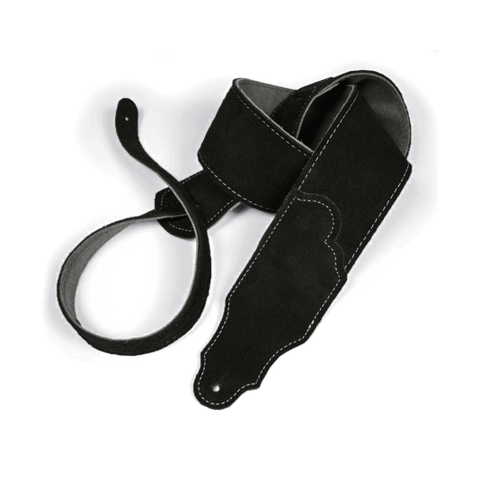 Franklin Original 2.5" Black Suede with Silver Stitching Franklin Straps