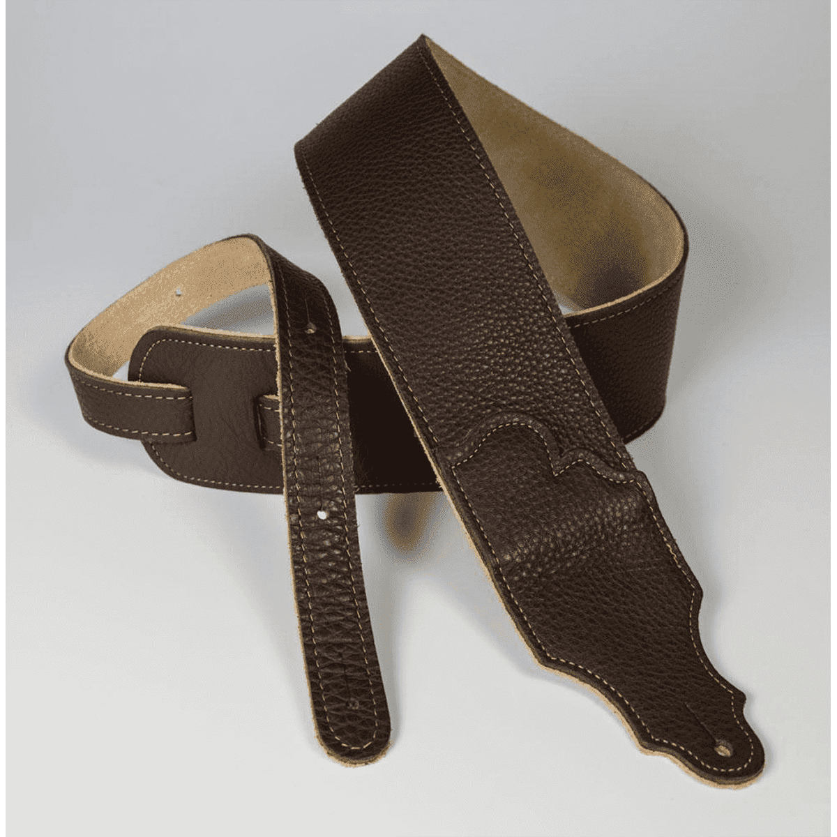 Franklin Original 2.5" Chocolate Glove Leather with Gold Stitching Franklin Straps