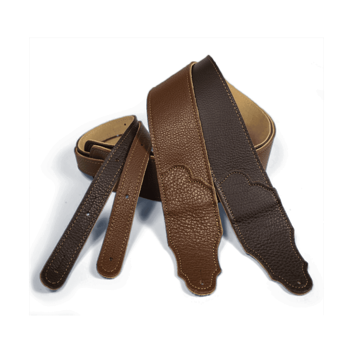 Franklin Original 2.5" Chocolate Glove Leather with Gold Stitching Franklin Straps