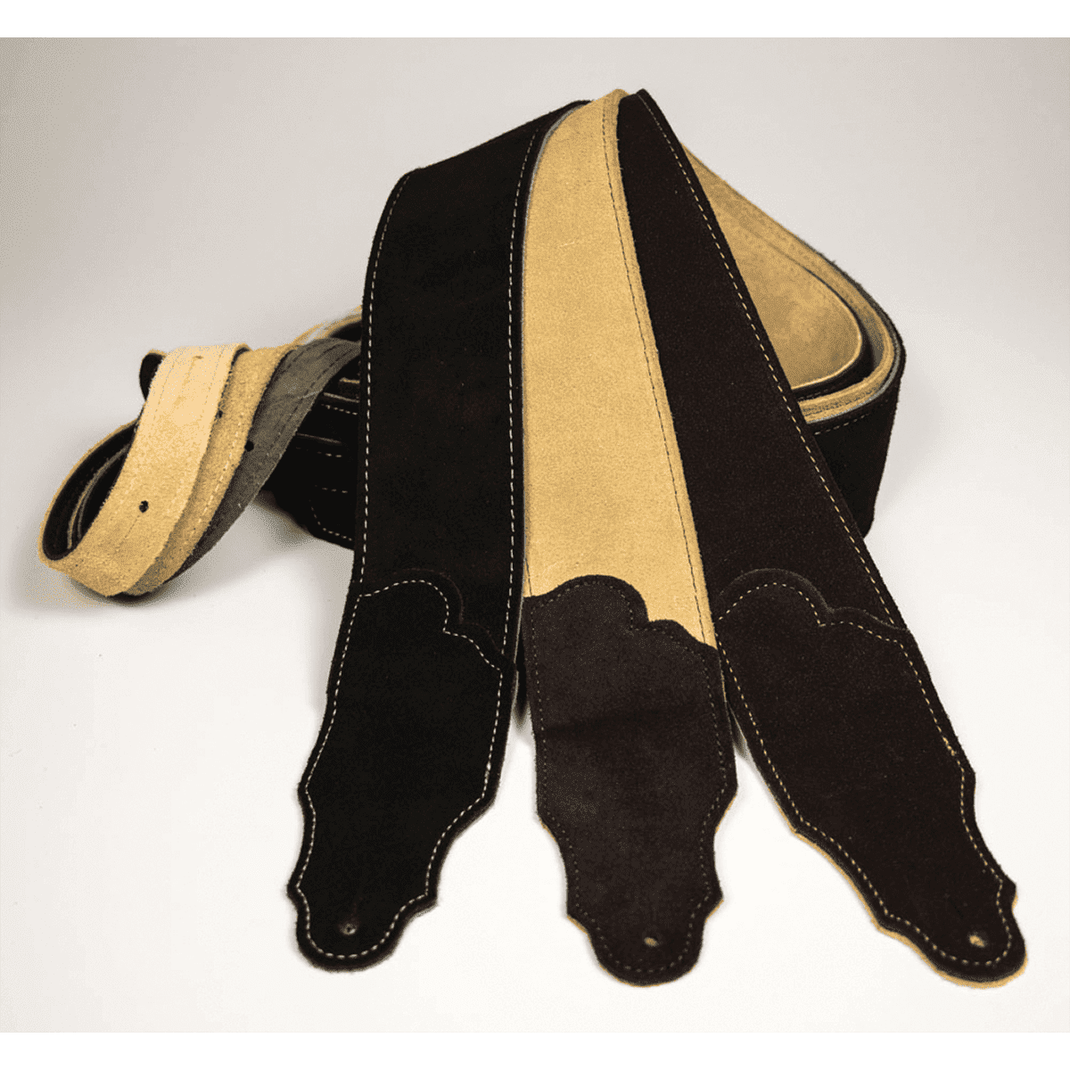 Franklin Original 2.5" Honey Suede with Chocolate Stitching Franklin Straps