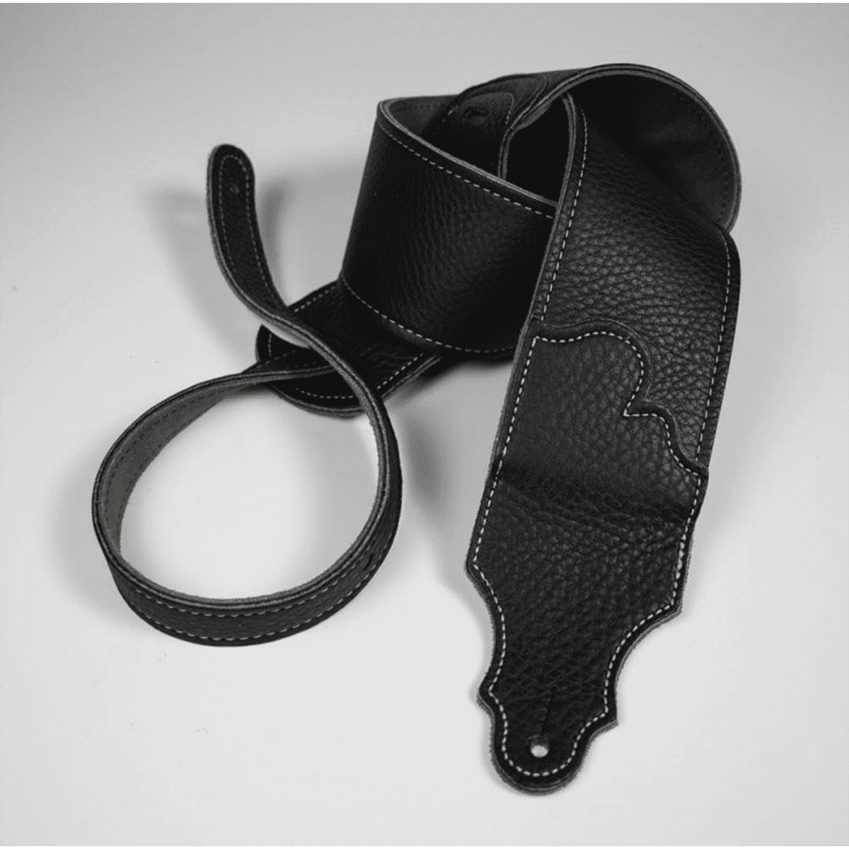 Franklin Original 3" Black Glove Leather with Silver Stitching Franklin Straps