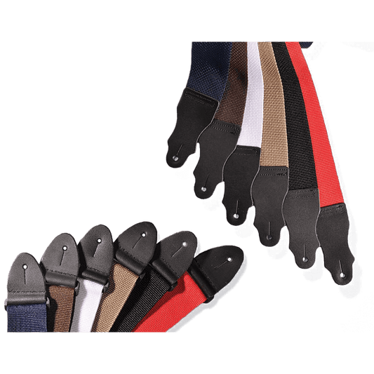 Franklin Tan Poly Web Strap with Single Ply Black Leather End Tab Franklin Straps