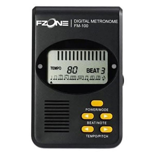 FZONE Digital Metronome with Earpiece & Speaker in Black Fzone Metronome