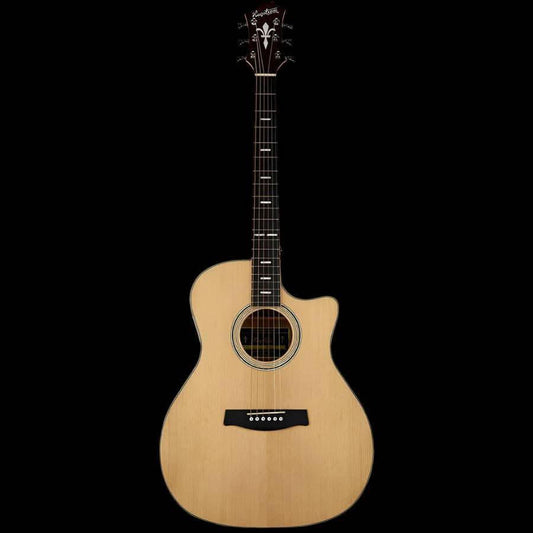 Hagstrom Orsa Series Grand Auditorium AC/EL Guitar with Cutaway in Natural Hagstrom Guitars Acoustic Guitars