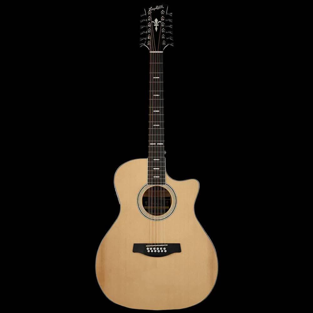Hagstrom Siljan II Series Grand Auditorium 12-String AC/EL Guitar with Cutaway in Natural Hagstrom Guitars Acoustic Guitars