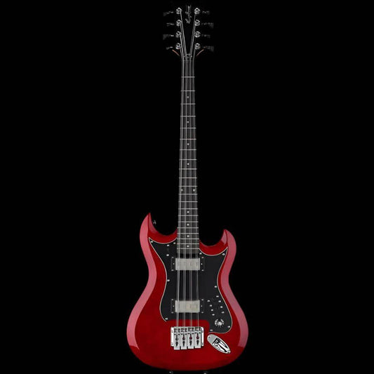 Hagstrom H8-II Bass Guitar in Wild Cherry Transparent Gloss Hagstrom Guitars Bass Guitars