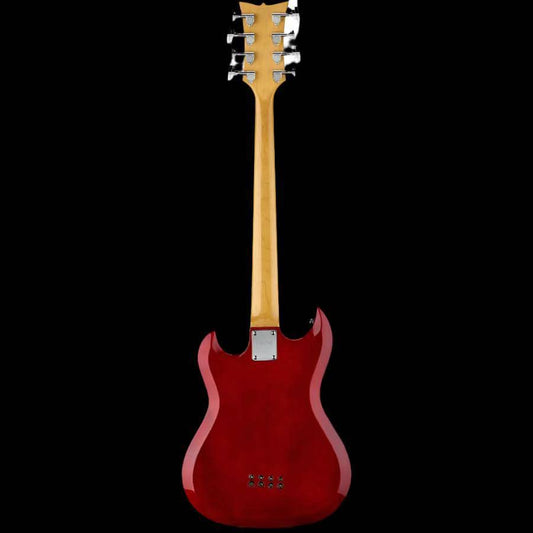 Hagstrom H8-II Bass Guitar in Wild Cherry Transparent Gloss Hagstrom Guitars Bass Guitars