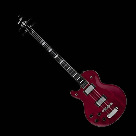 Hagstrom Left Hand Swede Bass Guitar in Wild Cherry Transparent Gloss Hagstrom Guitars Bass Guitars