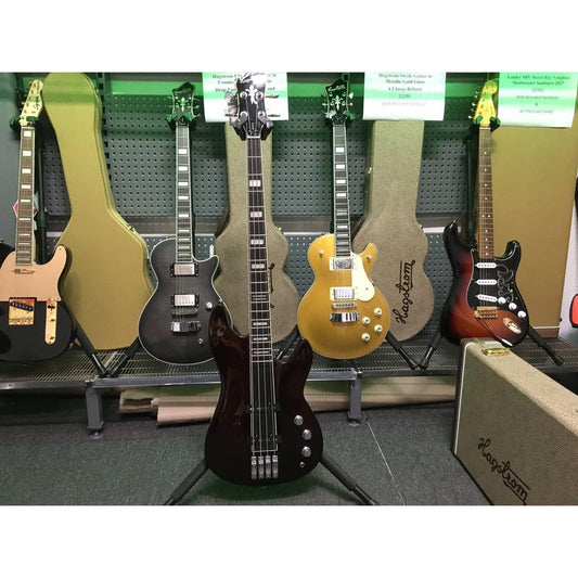 Hagstrom Super Swede Bass Guitar in Natural Mahogany Gloss Hagstrom Guitars Bass Guitars
