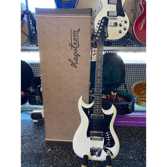 Hagstrom H-II Retroscape Guitar in White Gloss Hagstrom Guitars Electric Guitars