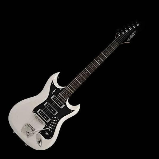 Hagstrom H-III Retroscape Guitar in White Gloss Hagstrom Guitars Electric Guitars