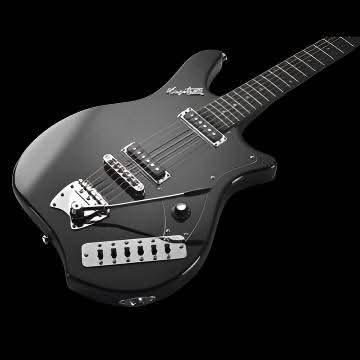 Hagstrom Impala Retroscape Guitar in Black Gloss Hagstrom Guitars Electric Guitars