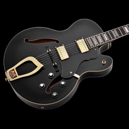 Hagstrom HJ500 Hollow Body Guitar in Black Gloss Hagstrom Guitars Hollow Body Guitars