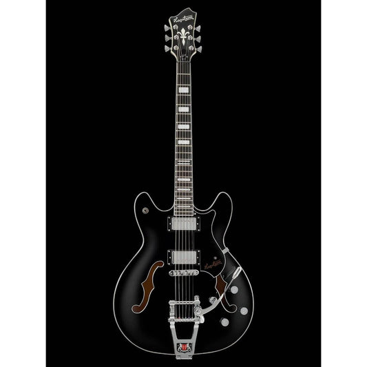 Hagstrom Tremar HJ500 Hollow Body Guitar in Black Gloss Hagstrom Guitars Hollow Body Guitars