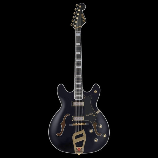 Hagstrom 67’ Viking II Semi-Hollow Guitar in Black Gloss Hagstrom Guitars Semi-Hollow Guitars