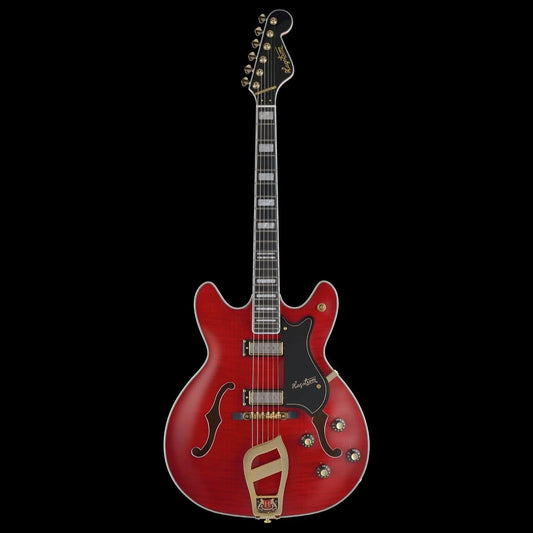 Hagstrom 67’ Viking II Semi-Hollow Guitar in Wild Cherry Transparent Hagstrom Guitars Semi-Hollow Guitars
