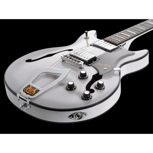 Hagstrom Alvar Semi-Hollow Guitar in Swedish Frost Hagstrom Guitars Semi-Hollow Guitars