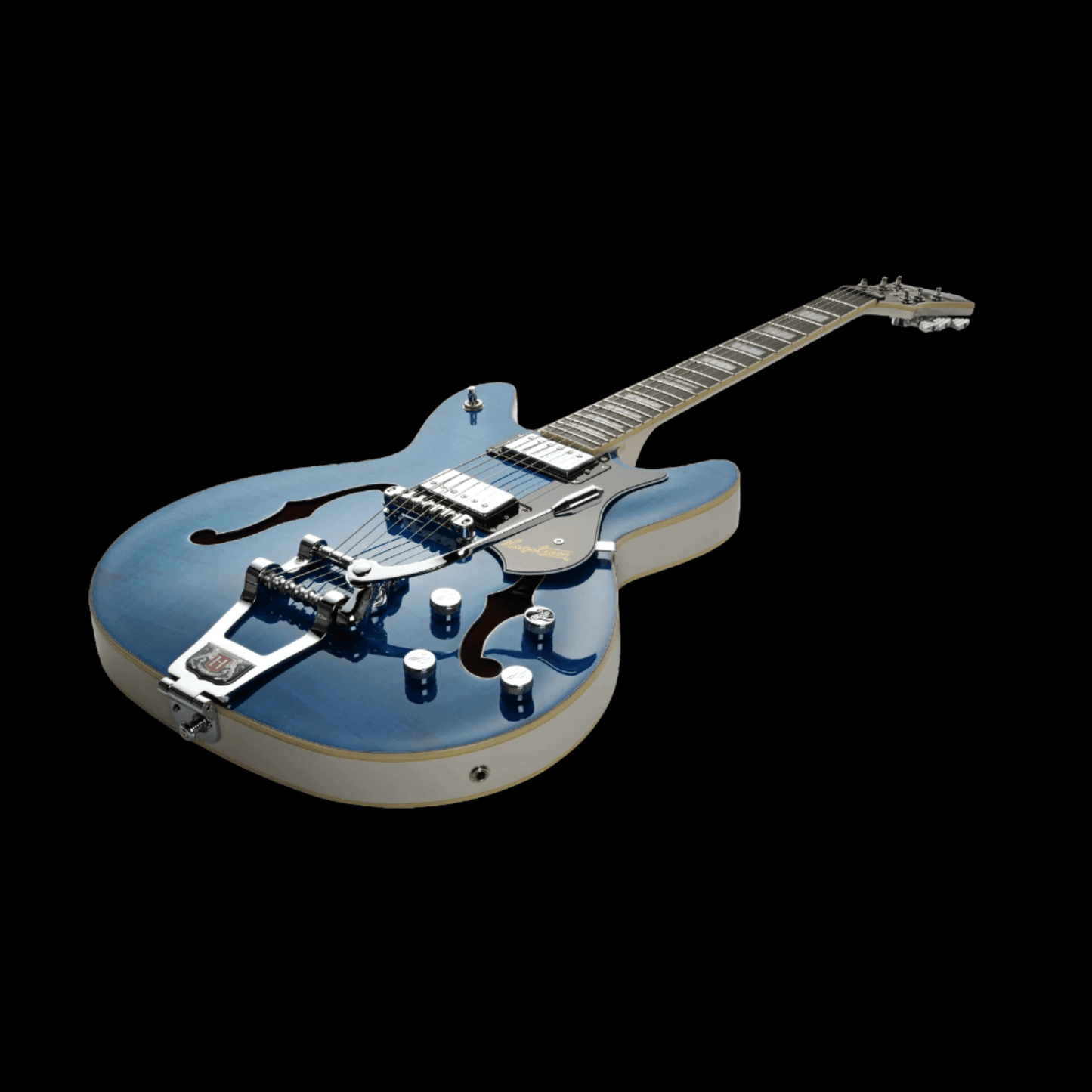 Hagstrom Tremar Viking Deluxe Semi-Hollow Guitar in Cloudy Seas Hagstrom Guitars Semi-Hollow Guitars