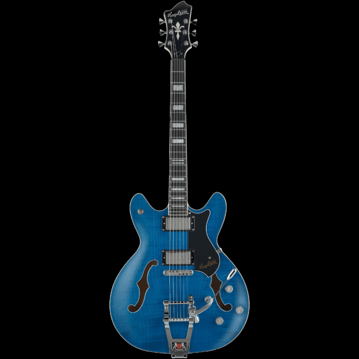Hagstrom Tremar Viking Deluxe Semi-Hollow Guitar in Cloudy Seas Hagstrom Guitars Semi-Hollow Guitars