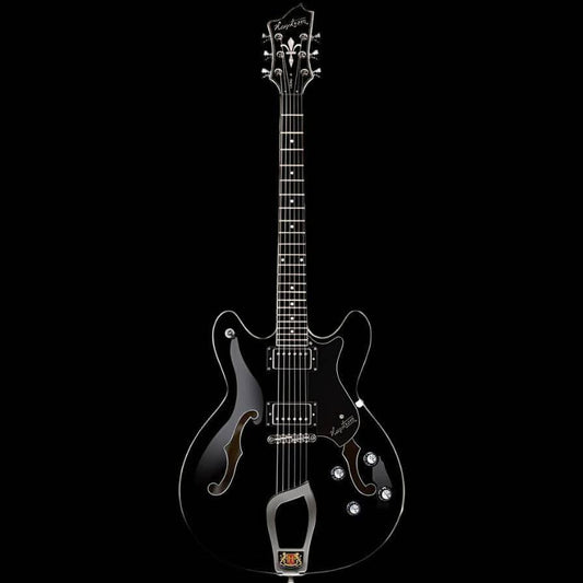 Hagstrom Viking Semi-Hollow Guitar in Black Gloss Hagstrom Guitars Semi-Hollow Guitars