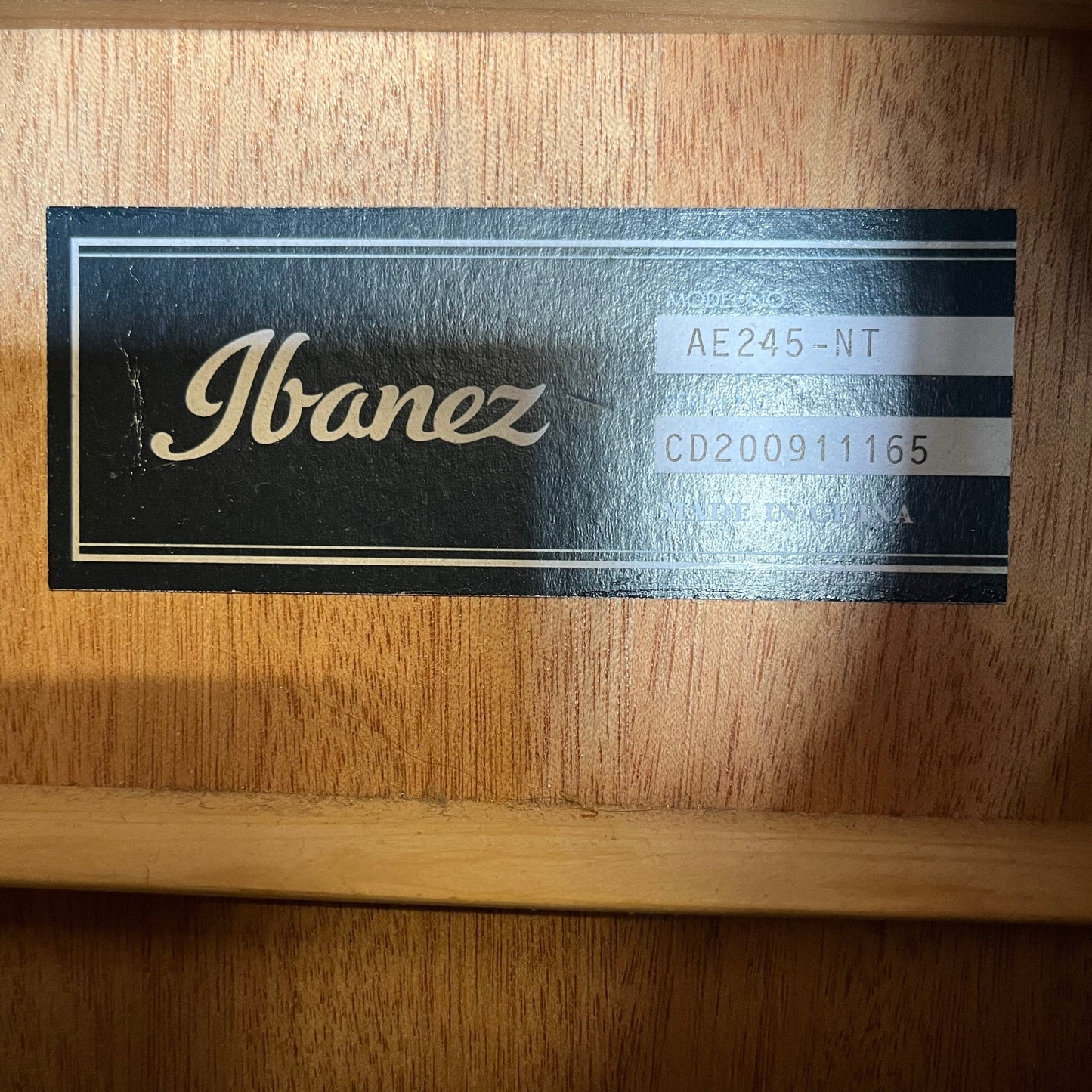 Ibanez AE245-NT Acoustic-Electric Guitar with Solid Okoume Top USED Ibanez Acoustic Guitars