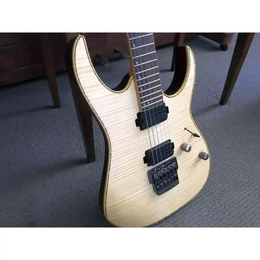 2015 Ibanez Premium RG721FM NTF Electric Guitar In Natural Flat Finish Ibanez Electric Guitars