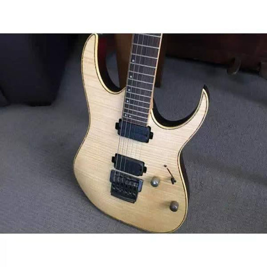 2015 Ibanez Premium RG721FM NTF Electric Guitar In Natural Flat Finish Ibanez Electric Guitars