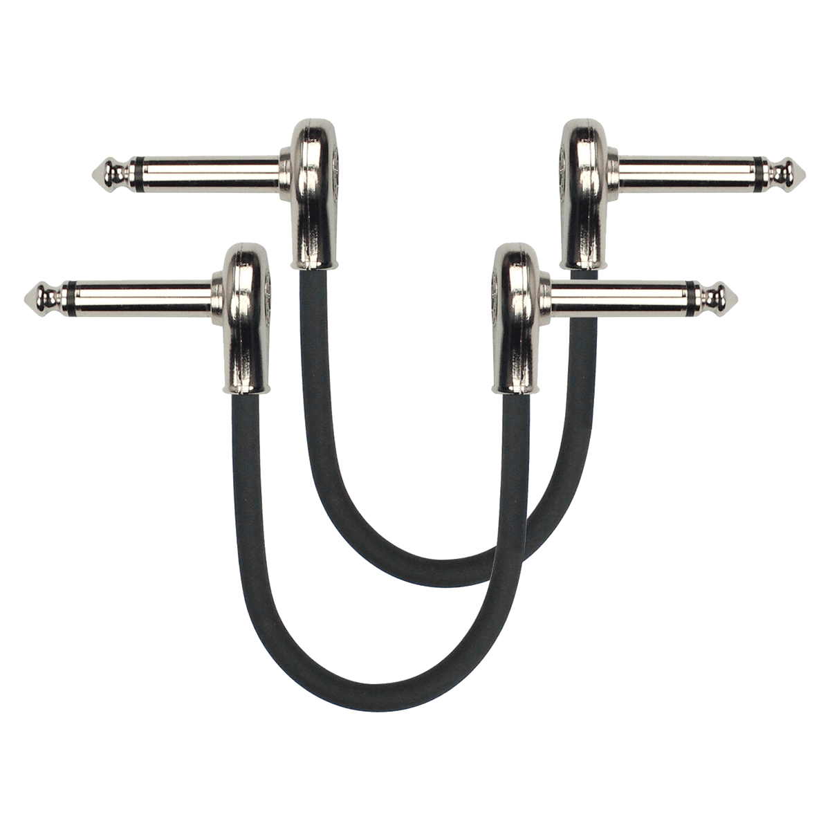 Kirlin 12" Flat Connector Black Patch Cables 2-Pack Kirlin Cables & Leads