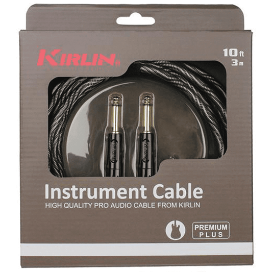 Kirlin IWB201WB 20ft Premium Plus Wave Black Guitar Cable Kirlin Cables & Leads