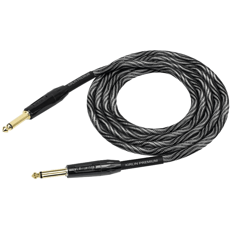 Kirlin IWB201WB 20ft Premium Plus Wave Black Guitar Cable Kirlin Cables & Leads