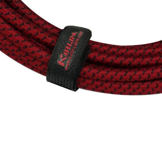 Kirlin IWC201RD 10ft Red Woven Guitar Cable Kirlin Cables & Leads