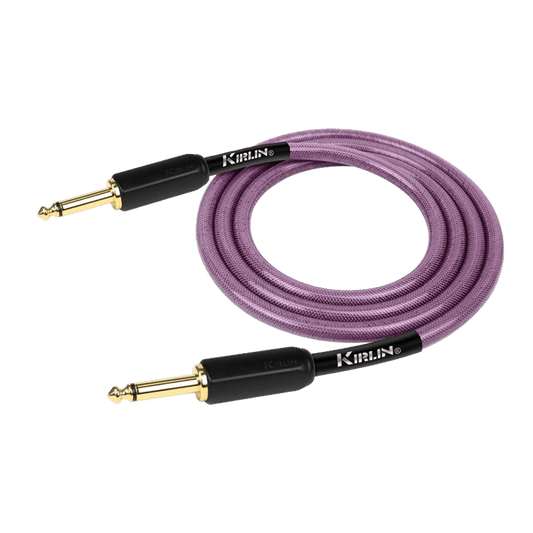 Kirlin KIPW201BPU-10 PVC Woven Guitar Cable 10Ft Purple Kirlin Cables & Leads
