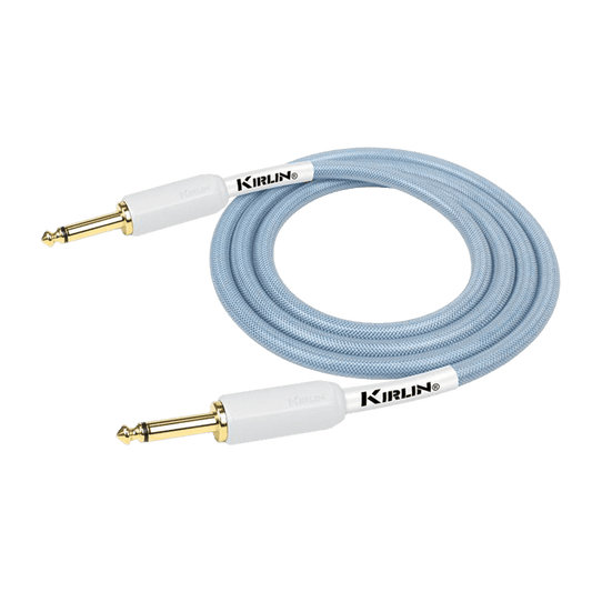 Kirlin KIPW201WBL-10 PVC Woven Guitar Cable 10Ft Blue Kirlin Cables & Leads