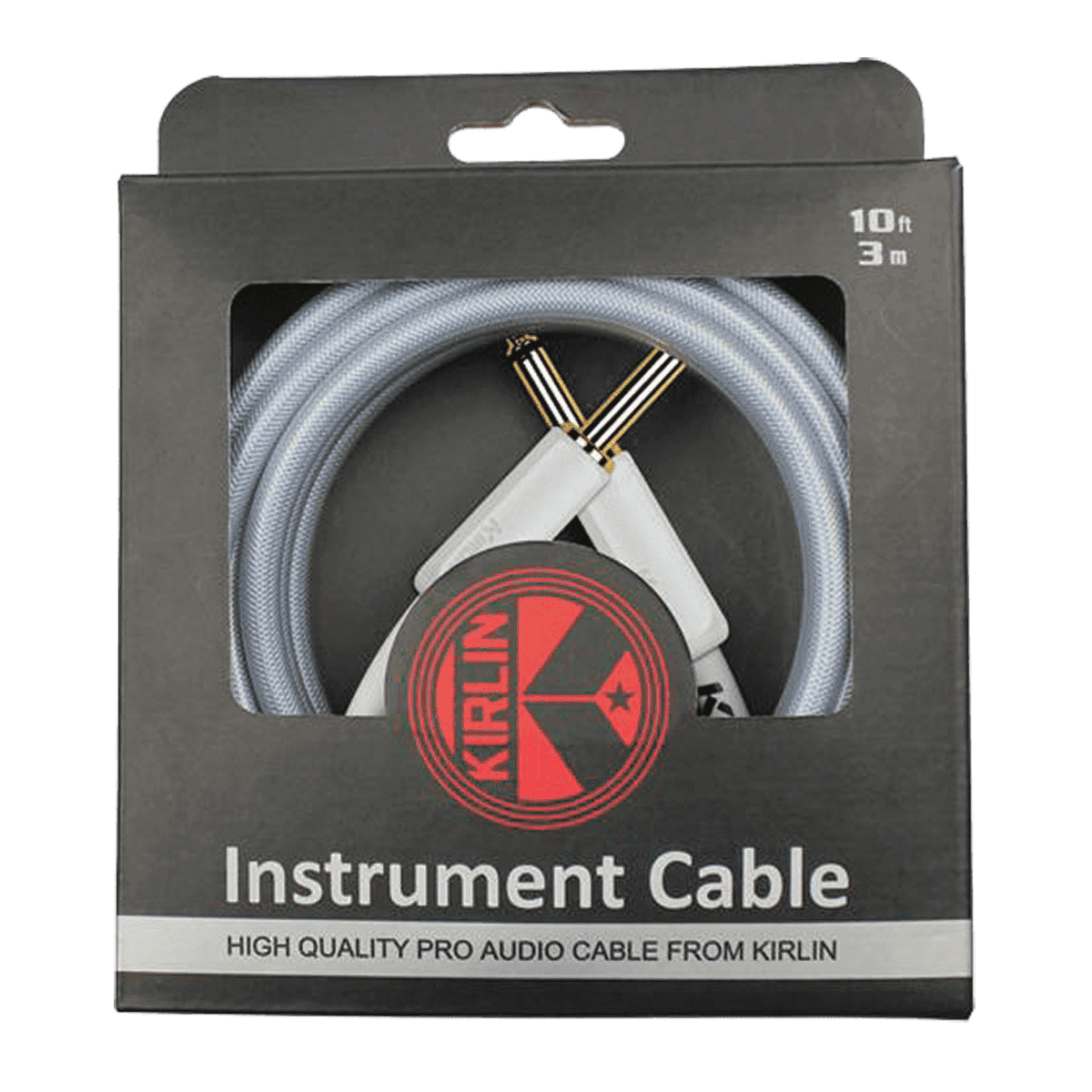 Kirlin KIPW201WBL-10 PVC Woven Guitar Cable 10Ft Blue Kirlin Cables & Leads