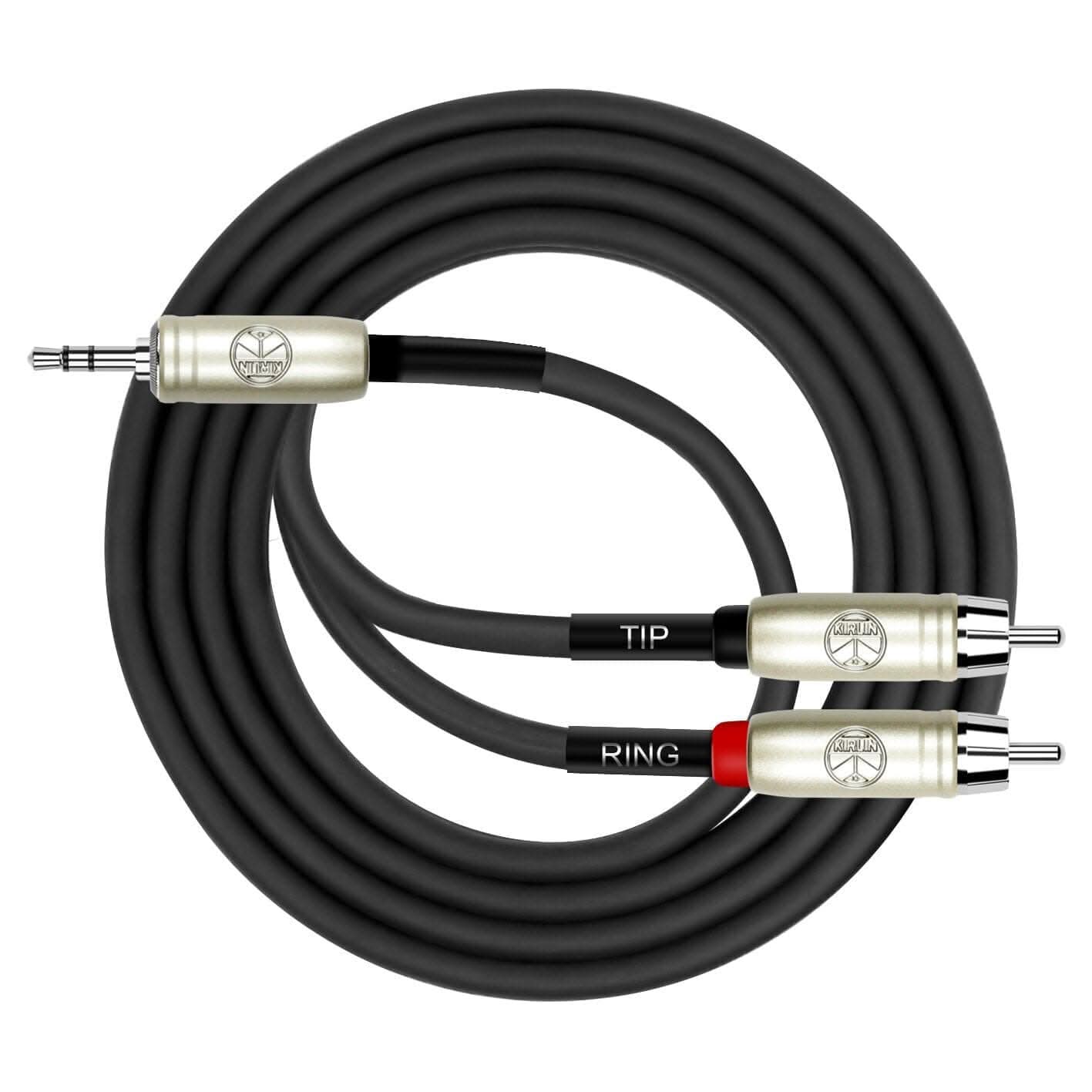 Kirlin KY364-10 Cable 10ft 3.5mm Stereo - 2 x RCA Kirlin Cables & Leads