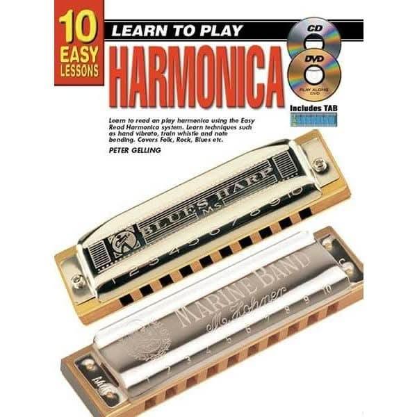 10 Easy Lessons Learn To Play Harmonica Book/CD/DVD Learn To Play Learn To Play