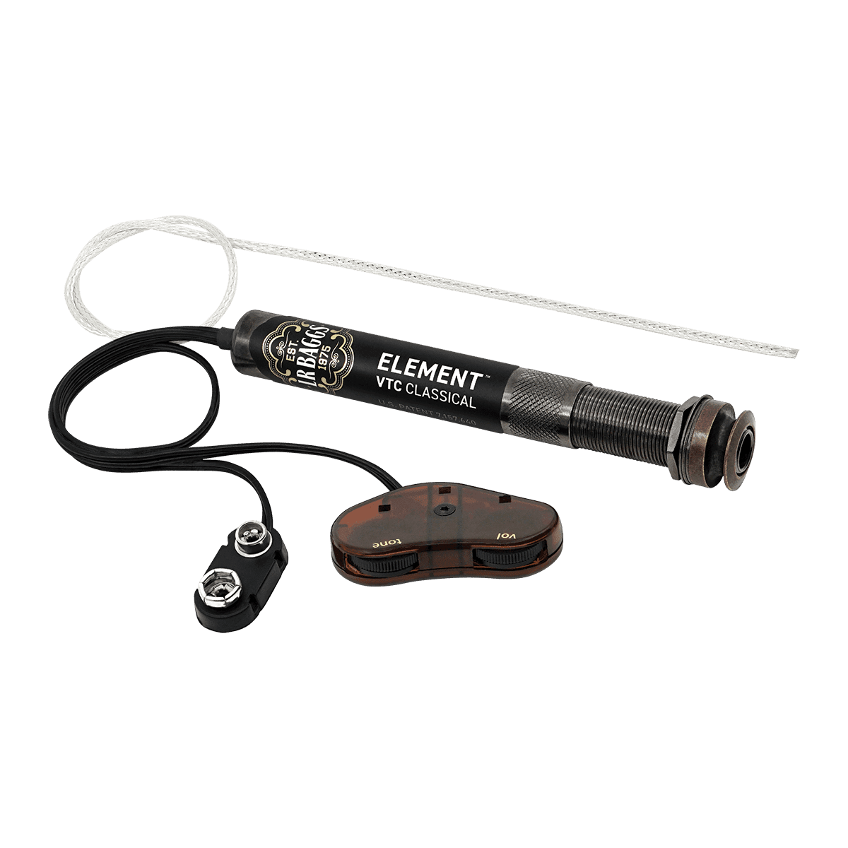 LR Baggs EAS-VTC-N Element Active Pickup System Volume & Tone Control Classical Guitar LR Baggs Acoustic Guitar Pickup