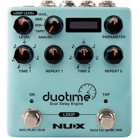 NU-X Verdugo Series Duotime Dual Delay Engine Effects Pedal NU-X Products Effects Pedals