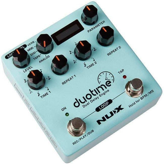 NU-X Verdugo Series Duotime Dual Delay Engine Effects Pedal NU-X Products Effects Pedals