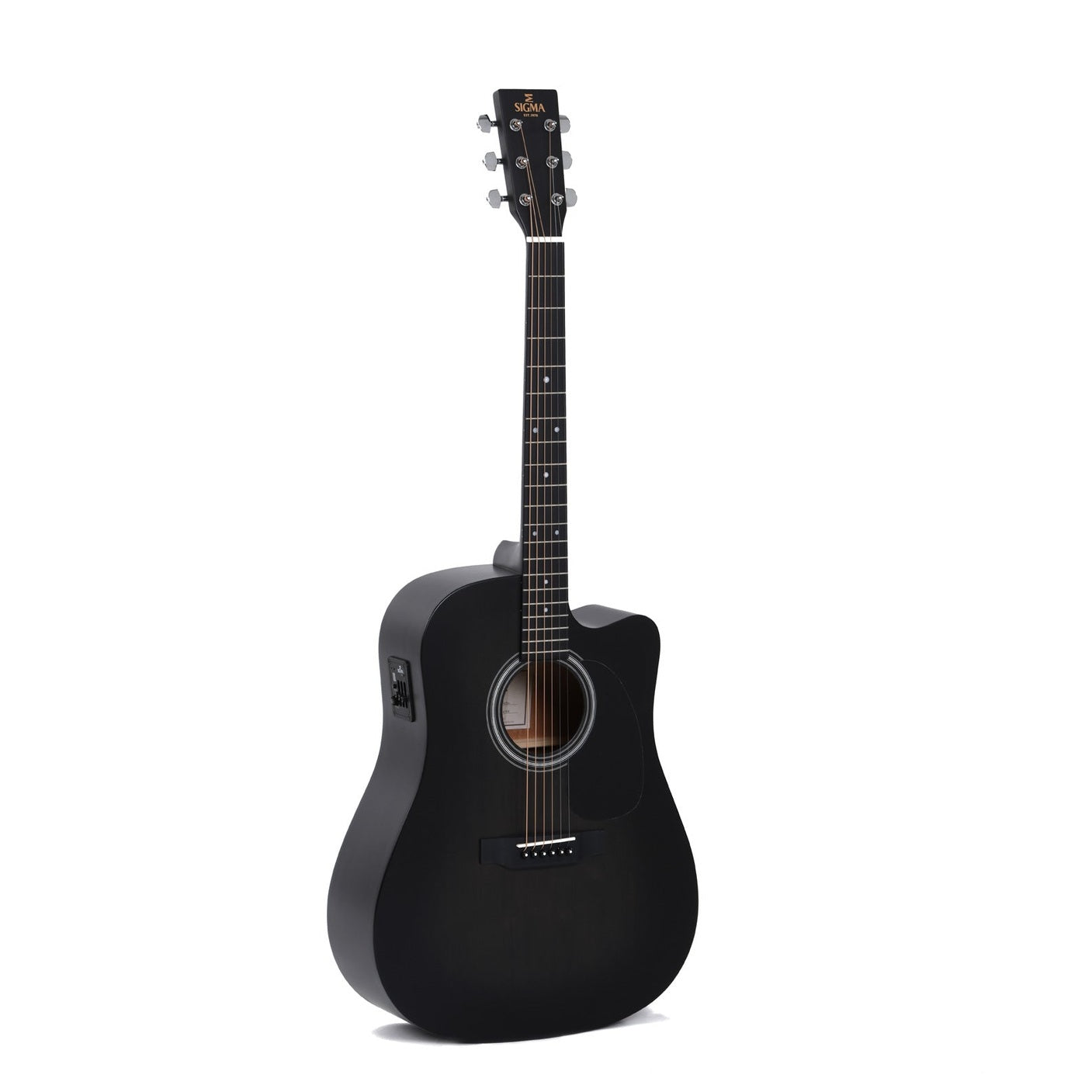 Sigma DMCE‑BKB – Dreadnought Acoustic‑Electric Guitar with Cutaway in Blackburst