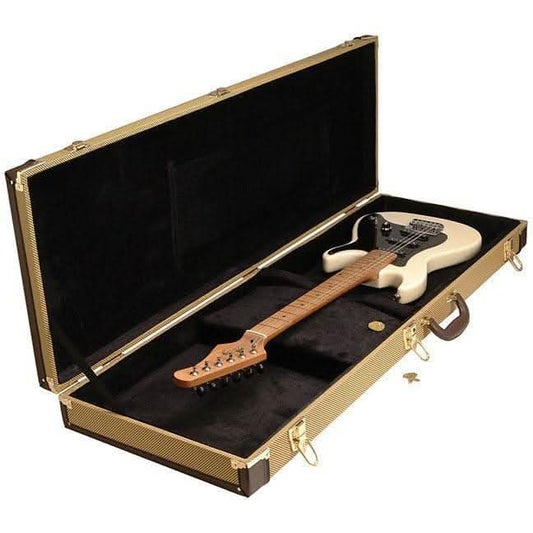 On Stage Hardshell Electric Guitar Case in Tweed On Stage