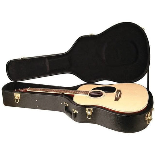On Stage Hardshell Acoustic Guitar Case in Black On Stage Hard Cases