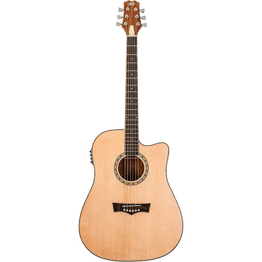 Peavey DW2 Delta Woods Series Dreadnought AC/EL Guitar with Cutaway Peavey Acoustic Guitars